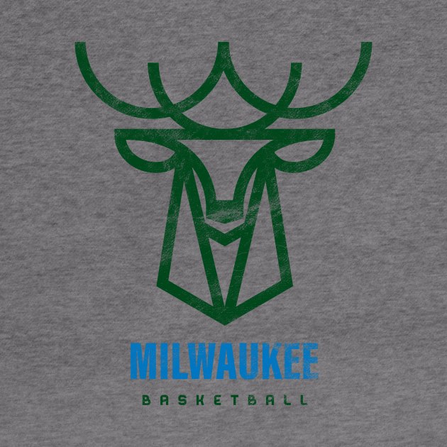 Milwaukee Bucks Modern Logo, Buck Wild Basketball by BooTeeQue